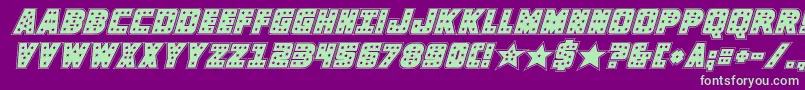 knievelacadital Font – Green Fonts on Purple Background