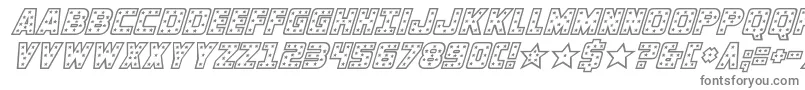 knievelital Font – Gray Fonts on White Background