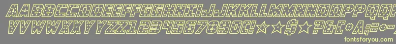 knievelital Font – Yellow Fonts on Gray Background