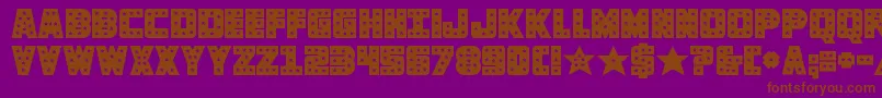 knievelsolid Font – Brown Fonts on Purple Background