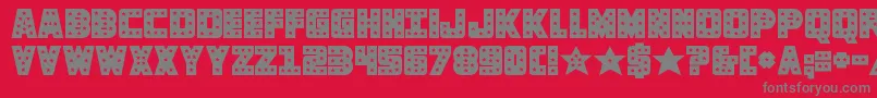 knievelsolid Font – Gray Fonts on Red Background
