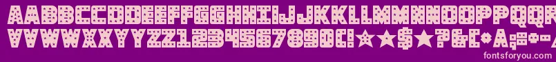 knievelsolid Font – Pink Fonts on Purple Background