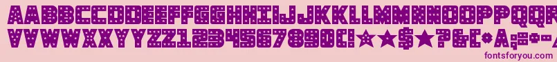 knievelsolid Font – Purple Fonts on Pink Background