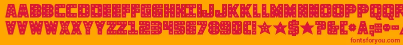 knievelsolid Font – Red Fonts on Orange Background