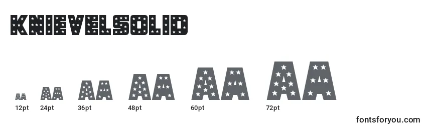 Knievelsolid Font Sizes