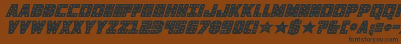 knievelsolidital Font – Black Fonts on Brown Background