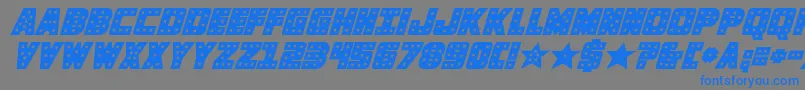 knievelsolidital Font – Blue Fonts on Gray Background