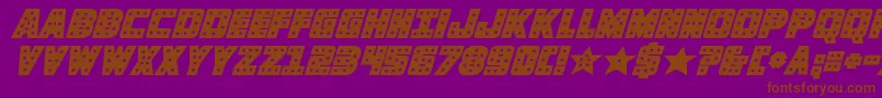 knievelsolidital Font – Brown Fonts on Purple Background