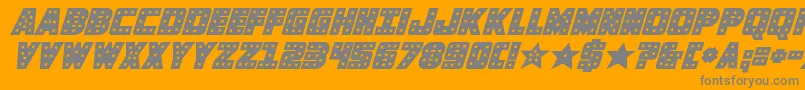 knievelsolidital Font – Gray Fonts on Orange Background