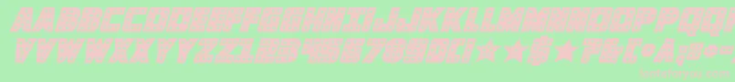 knievelsolidital Font – Pink Fonts on Green Background