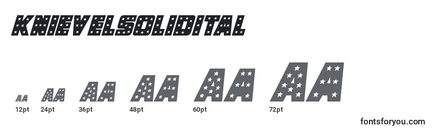 Knievelsolidital Font Sizes