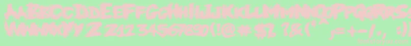 Knife Font – Pink Fonts on Green Background