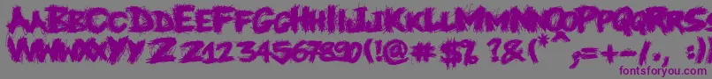 フォントKnife – 紫色のフォント、灰色の背景