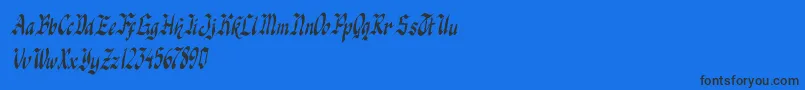 fuente knight jacker italic – Fuentes Negras Sobre Fondo Azul