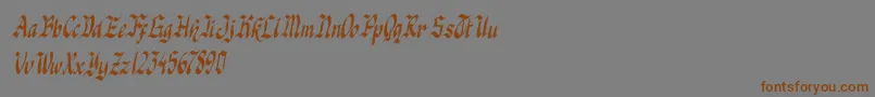 knight jacker italic Font – Brown Fonts on Gray Background