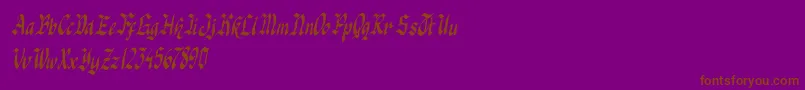 fuente knight jacker italic – Fuentes Marrones Sobre Fondo Morado