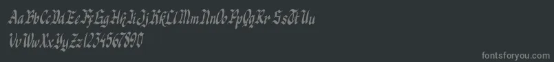 Czcionka knight jacker italic – szare czcionki na czarnym tle