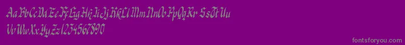 knight jacker italic-Schriftart – Graue Schriften auf violettem Hintergrund