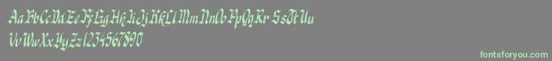 Шрифт knight jacker italic – зелёные шрифты на сером фоне