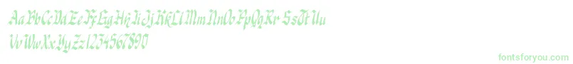 knight jacker italic Font – Green Fonts on White Background