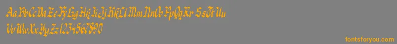 Police knight jacker italic – polices orange sur fond gris