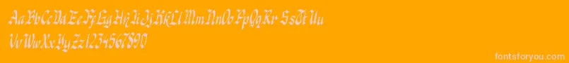 Fonte knight jacker italic – fontes rosa em um fundo laranja