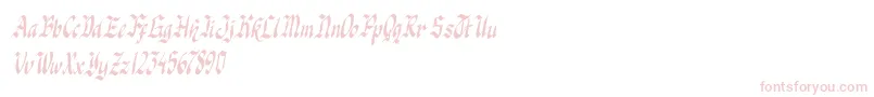 knight jacker italic-Schriftart – Rosa Schriften auf weißem Hintergrund