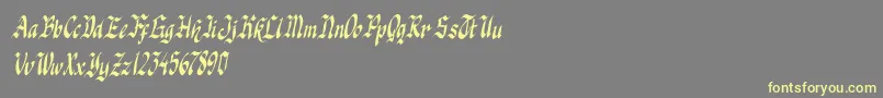 knight jacker italic-fontti – keltaiset fontit harmaalla taustalla