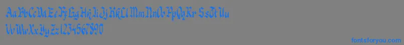 Knight Jacker-Schriftart – Blaue Schriften auf grauem Hintergrund