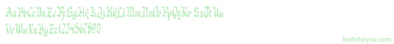 Knight Jacker-Schriftart – Grüne Schriften auf weißem Hintergrund