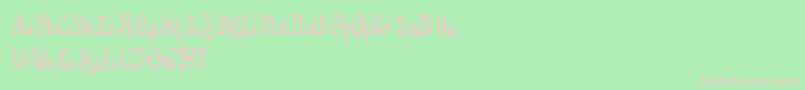 Knight Jacker Font – Pink Fonts on Green Background