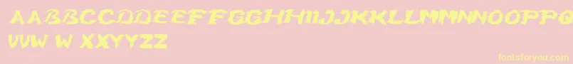 GrumpyCat Font – Yellow Fonts on Pink Background