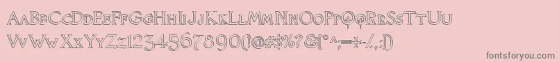 Knights Quest Callig-Schriftart – Graue Schriften auf rosa Hintergrund