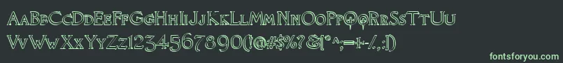 Knights Quest Callig Font – Green Fonts on Black Background