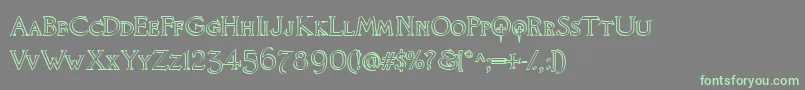 Knights Quest Callig-Schriftart – Grüne Schriften auf grauem Hintergrund