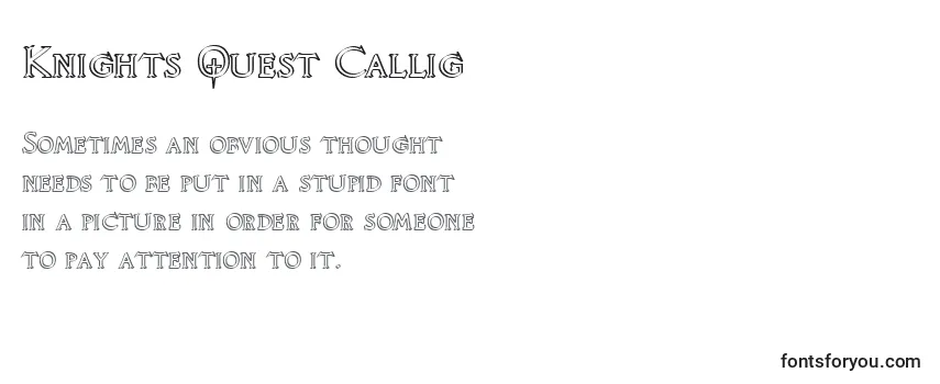 Шрифт Knights Quest Callig