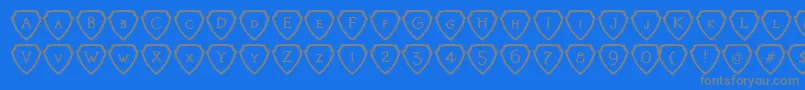 Knights Quest Shielded Font – Gray Fonts on Blue Background