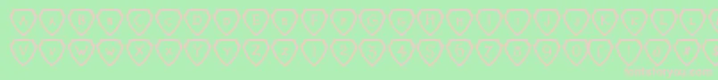 Knights Quest Shielded Font – Pink Fonts on Green Background