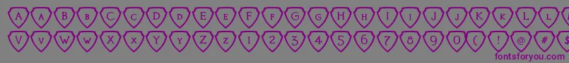 Knights Quest Shielded Font – Purple Fonts on Gray Background