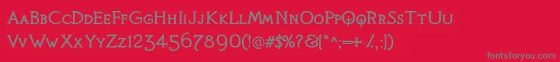 Knights Quest Font – Gray Fonts on Red Background