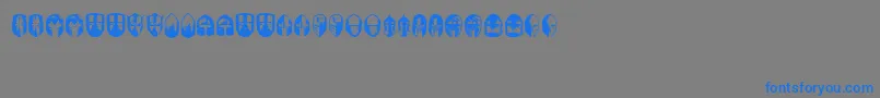 KnightsHelmets-Schriftart – Blaue Schriften auf grauem Hintergrund