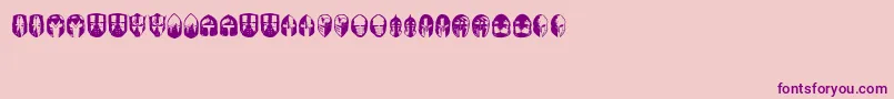 KnightsHelmets Font – Purple Fonts on Pink Background