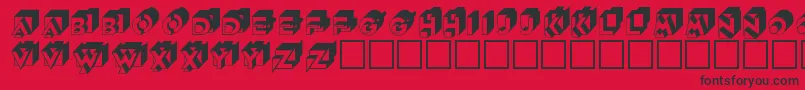 Knockout Regular Font – Black Fonts on Red Background