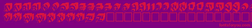 Knockout Regular Font – Red Fonts on Purple Background