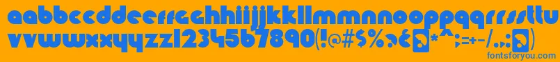 Шрифт knuckle down – синие шрифты на оранжевом фоне