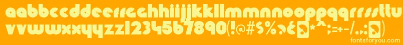 knuckle down Font – Yellow Fonts on Orange Background