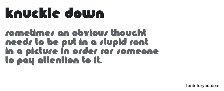 Review of the Knuckle down Font