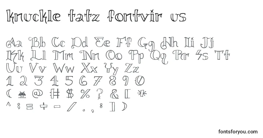 Knuckle tatz fontvir us Font – alphabet, numbers, special characters