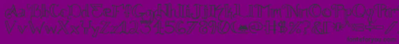 knuckle tatz fontvir us-Schriftart – Schwarze Schriften auf violettem Hintergrund