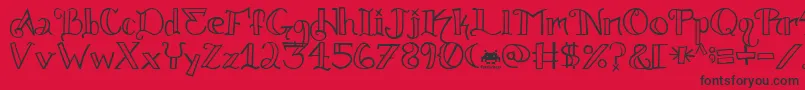 knuckle tatz fontvir us Font – Black Fonts on Red Background